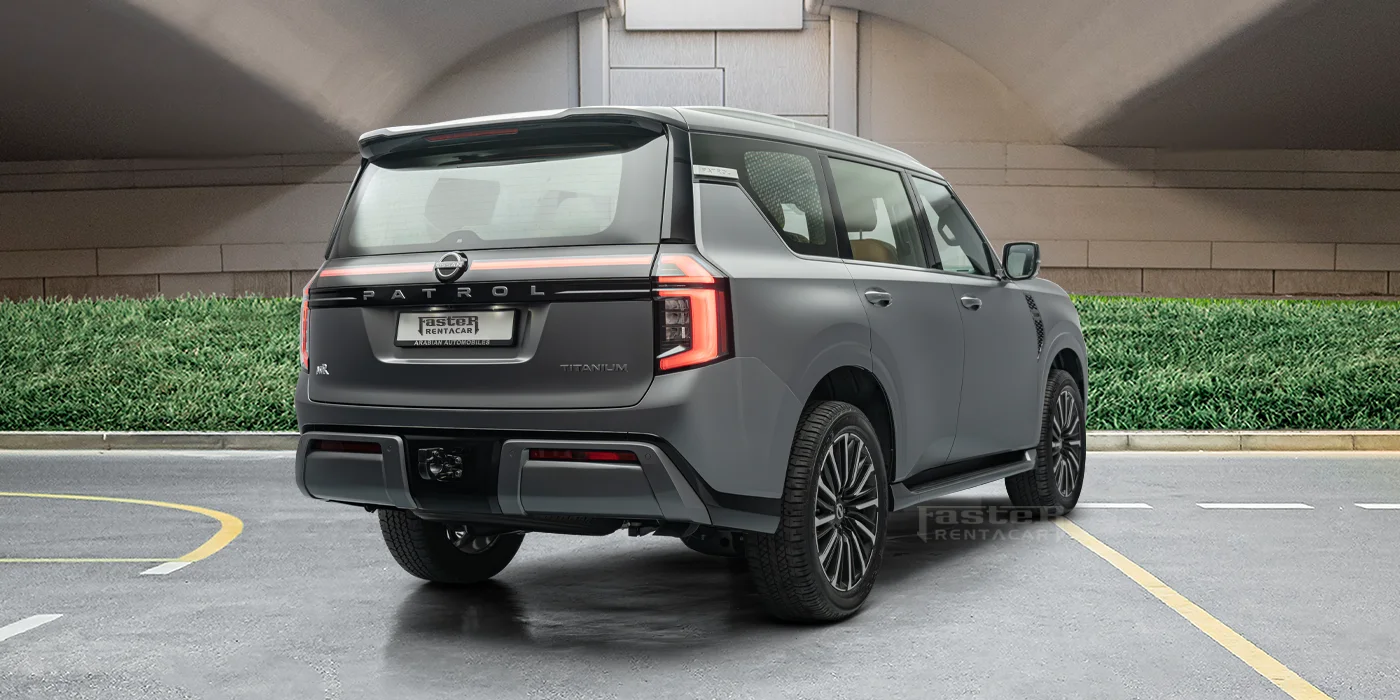 Nissan Patrol Grey 2025 Exterior Rear Side View